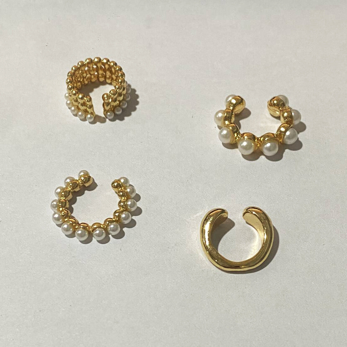 Electroplated Alloy Water Droplets Clip Earrings For Women With Clip-On Design, 4 Pieces Set