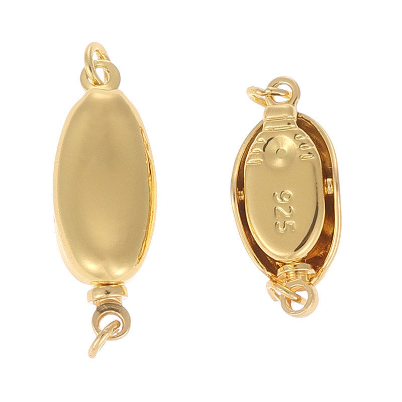 1 PCS Copper Cord End Cap With 18K Real Gold Plated Electroplated Finish In Gold For Jewelry Making