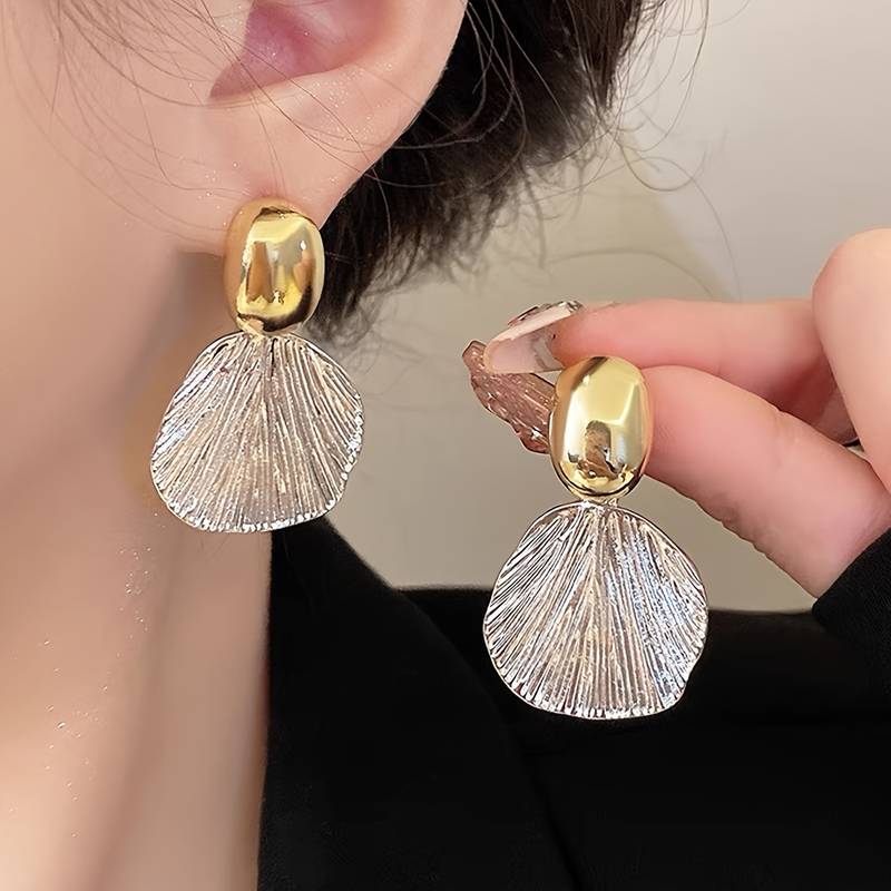 Elegant Flowers Stud Earrings For Women, Waterproof Non Tarnish Alloy Material