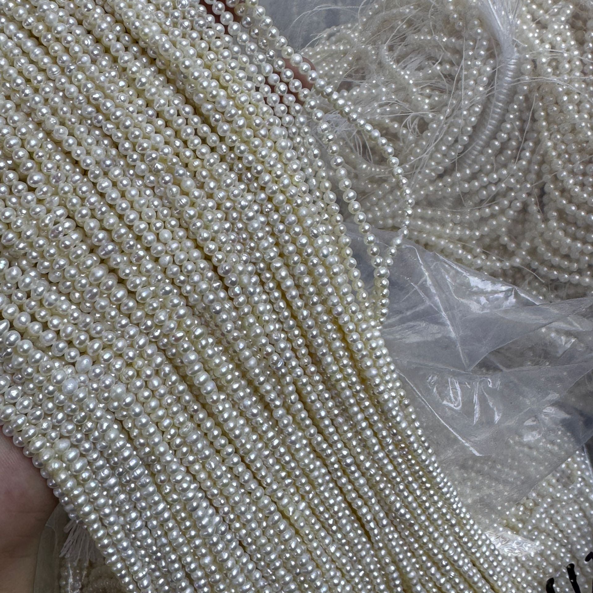 Freshwater Pearl Necklace Featuring Near-Round And Off-Round Pearls, Elegant Natural Jewelry