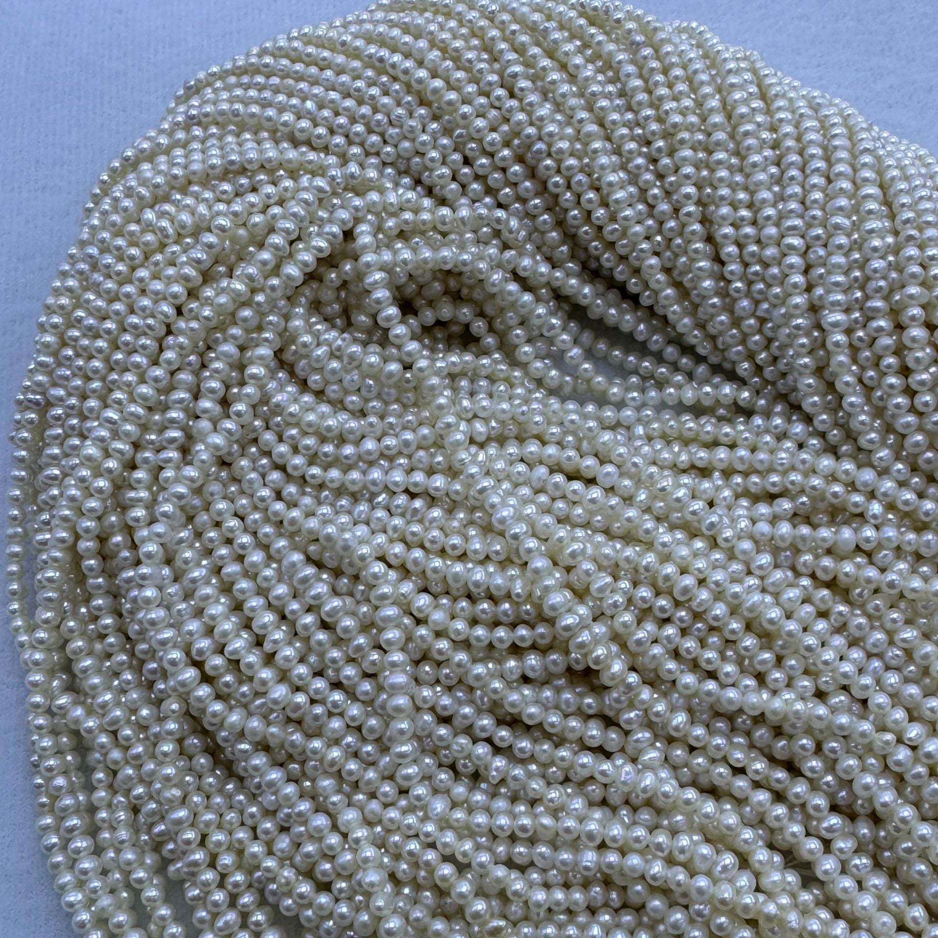 Freshwater Pearl Necklace Featuring Near-Round And Off-Round Pearls, Elegant Natural Jewelry