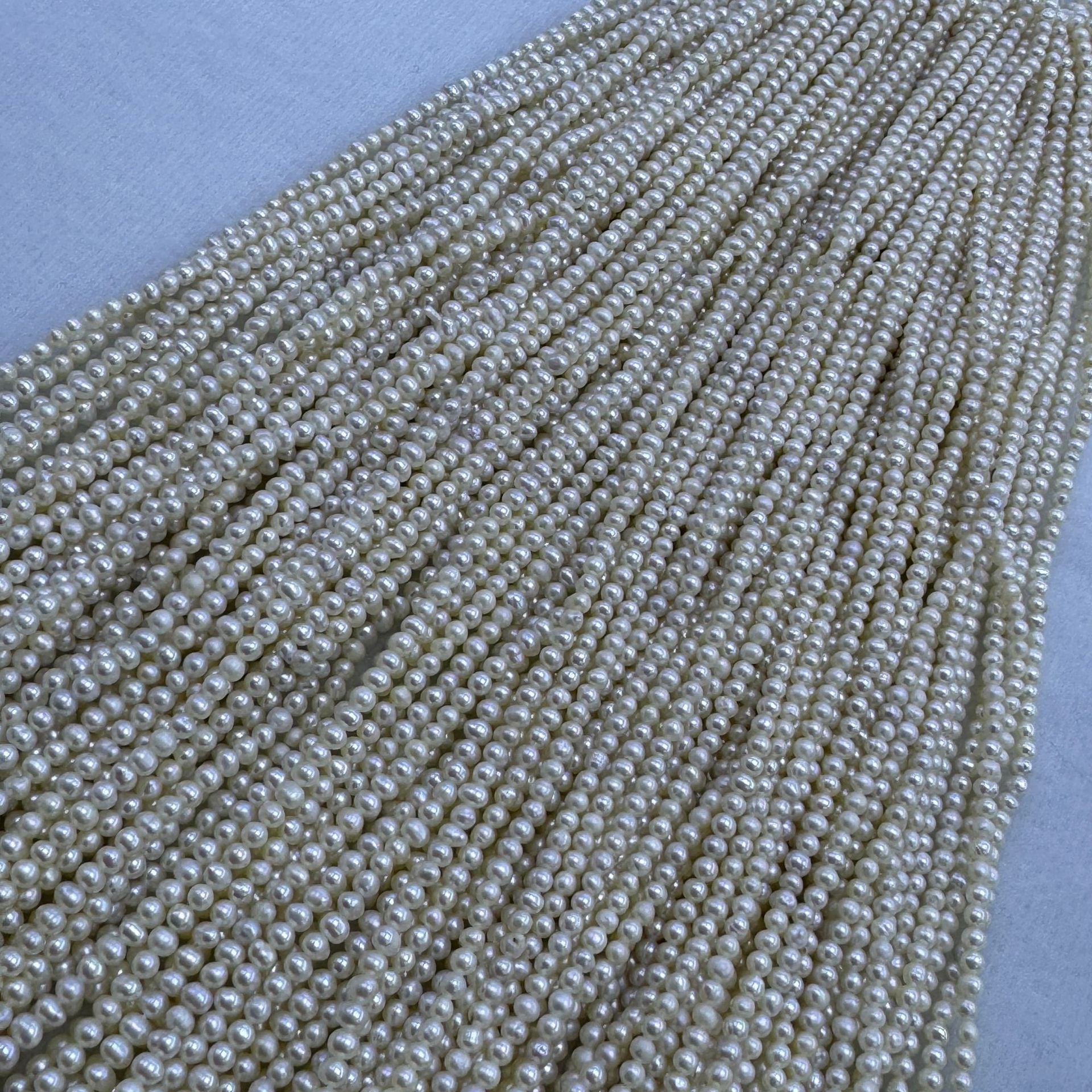 Freshwater Pearl Necklace Featuring Near-Round And Off-Round Pearls, Elegant Natural Jewelry