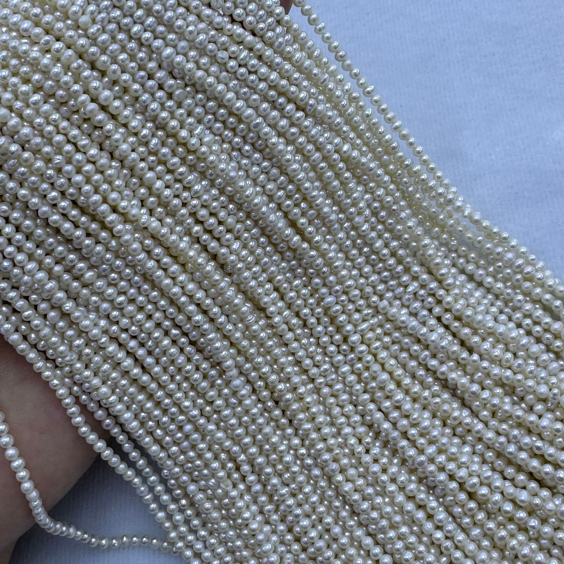 Freshwater Pearl Necklace Featuring Near-Round And Off-Round Pearls, Elegant Natural Jewelry
