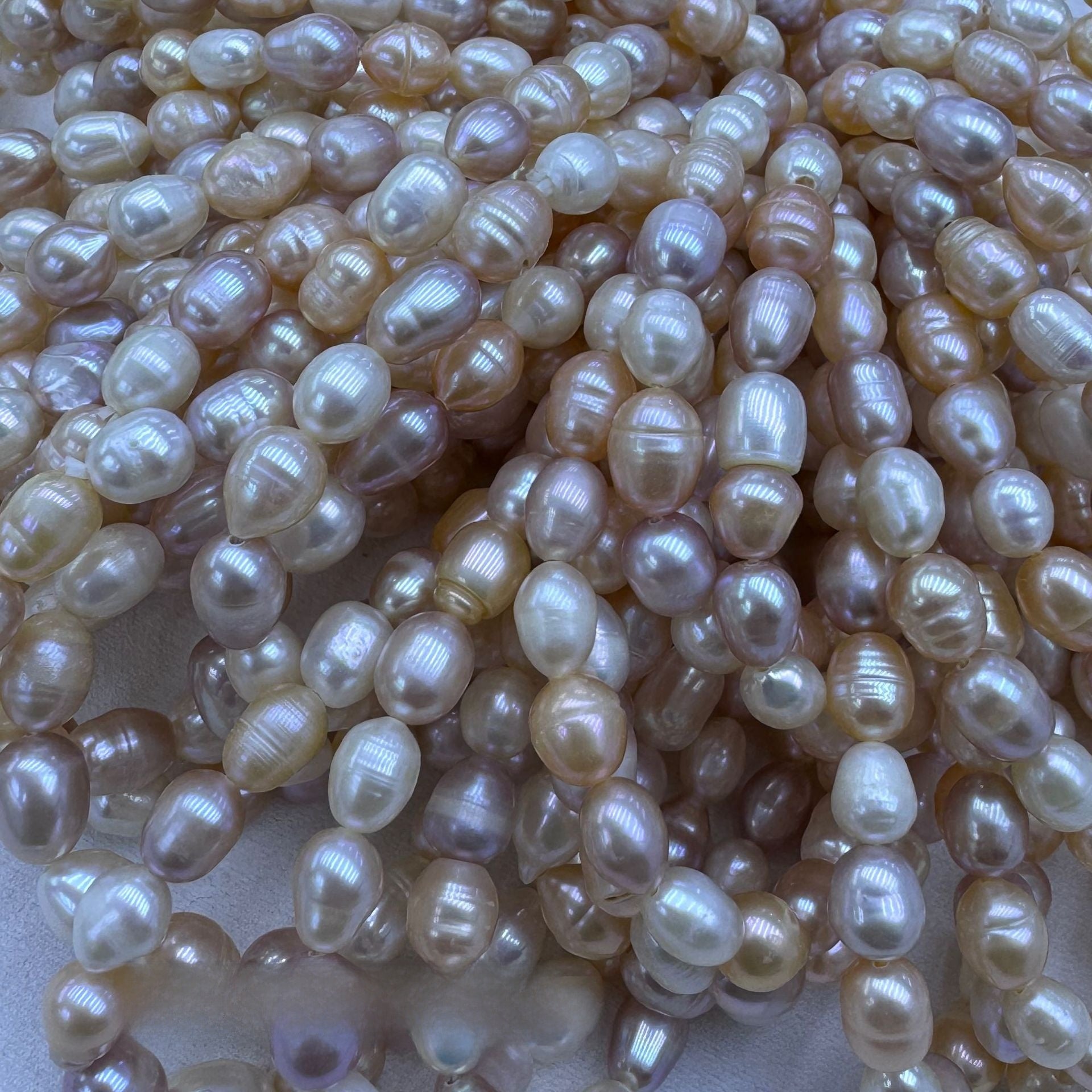 Simple Style Freshwater Pearl Bracelet With Natural White 6-7mm Rice-Shaped Pearls