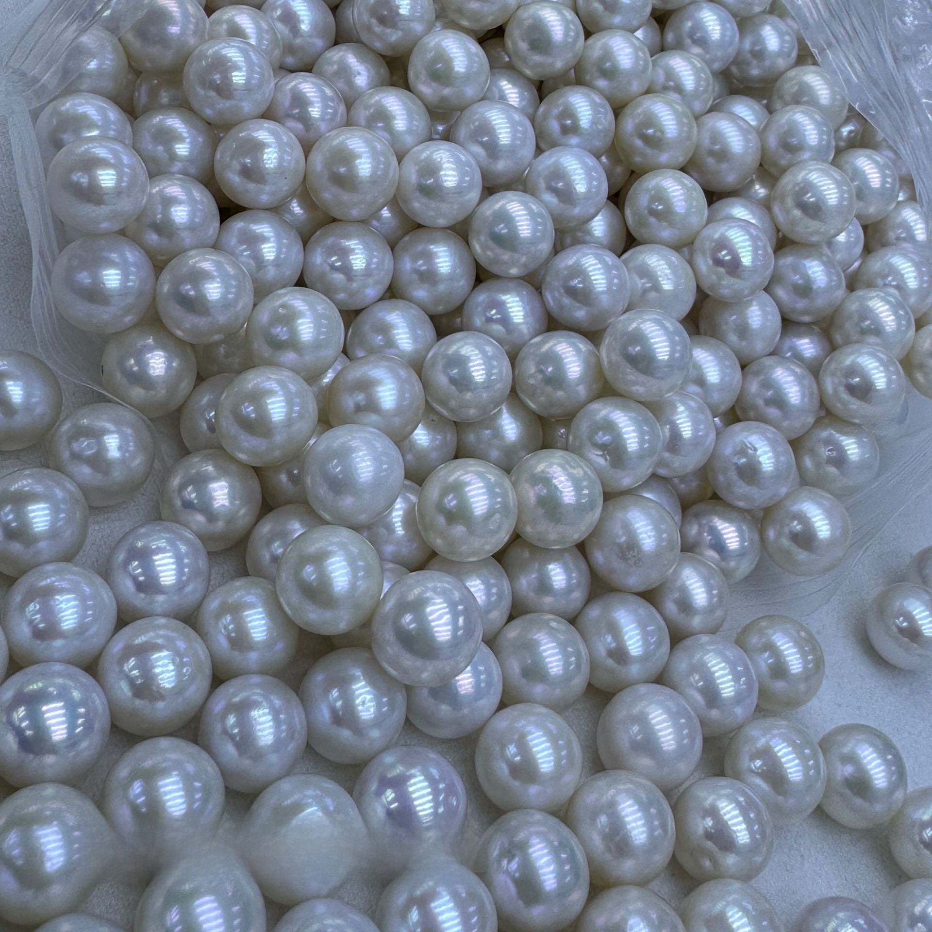 Natural White Freshwater Pearl Necklace Featuring 3-4mm Round Pearls