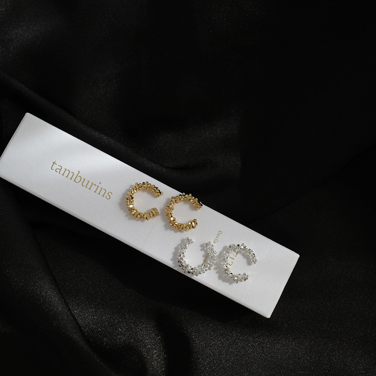 New Style Irregular Asymmetrical Clip Earrings For Women, Electroplated Copper With White K Plated Finish