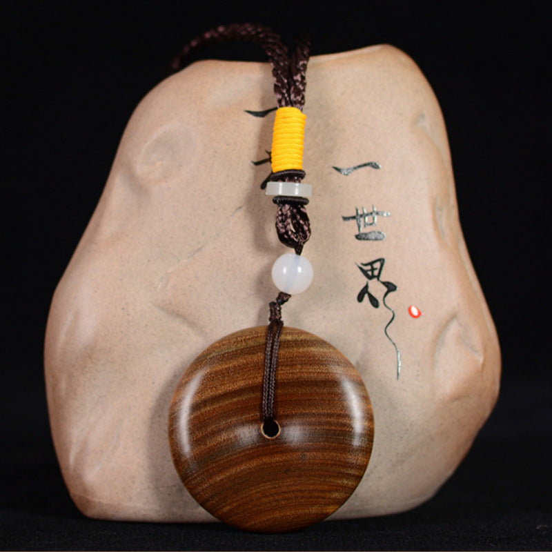 Handmade Wooden Bracelet Keychain With Turquoise Inlay In Green, Unique Craft Accessory