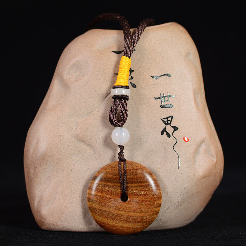 Handmade Wooden Bracelet Keychain With Turquoise Inlay In Green, Unique Craft Accessory