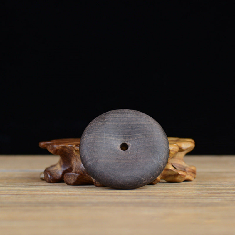 Handmade Wooden Bracelet Keychain With Turquoise Inlay In Green, Unique Craft Accessory