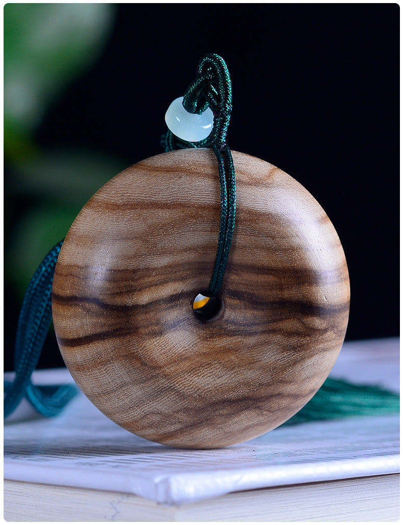 Handmade Wooden Bracelet Keychain With Turquoise Inlay In Green, Unique Craft Accessory
