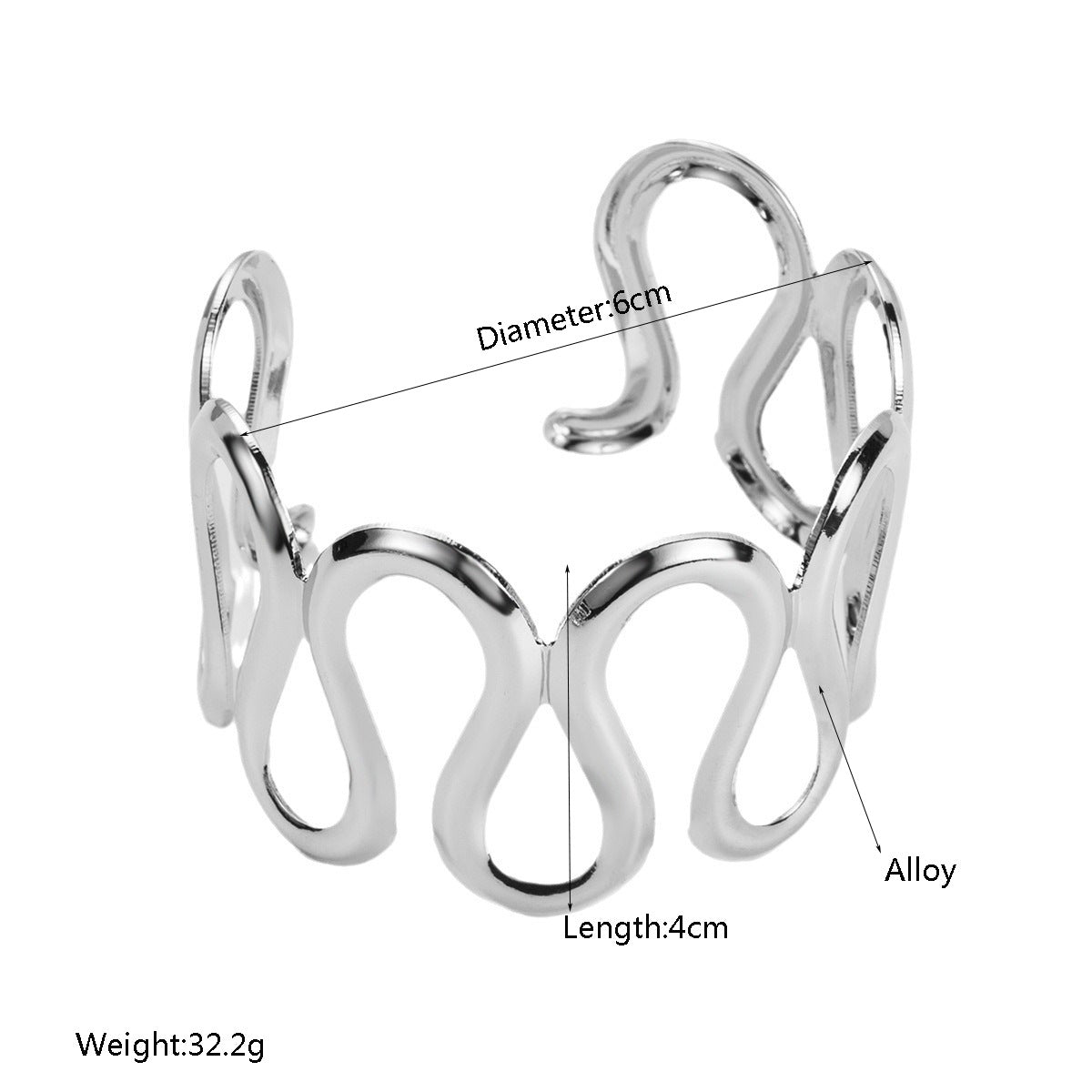 Exaggerated Gold Snake Bangle For Women In Metal Material, Stylish And Unique Bracelet