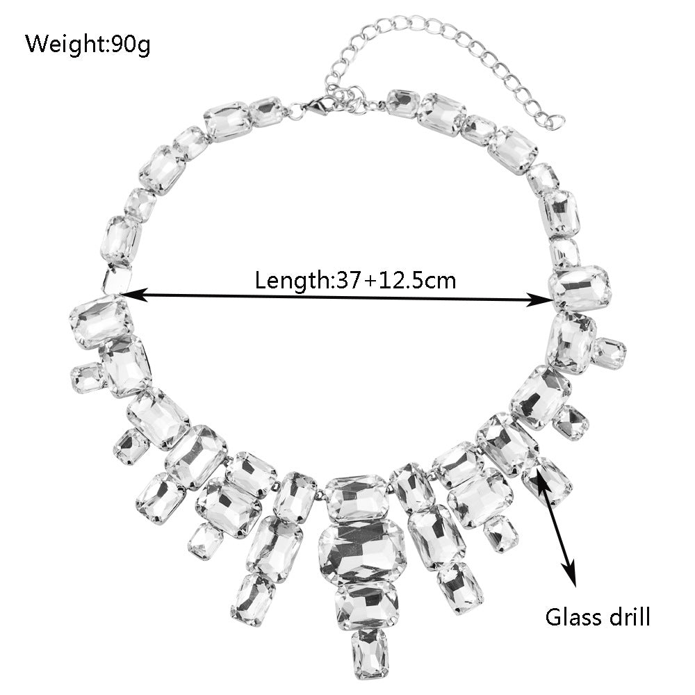 Exaggerated Gold Snake Necklace For Unisex Featuring Rhinestone Pendant On Snake Chain Alloy Material