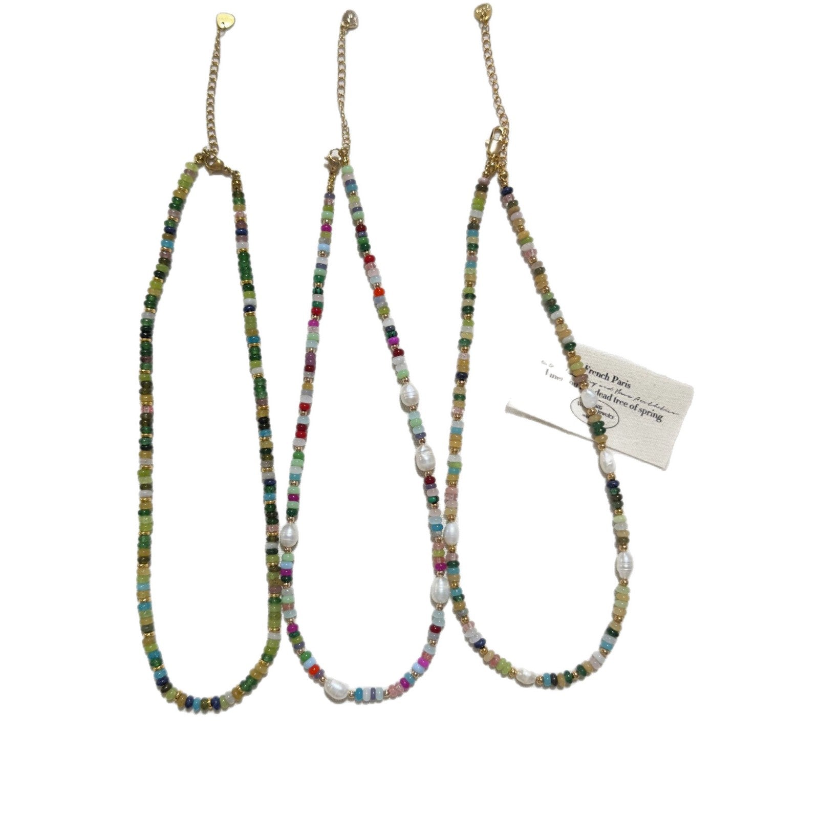 Freshwater Pearl Beaded Necklace For Women With Real Gold Plated Beaded Chain In Colour