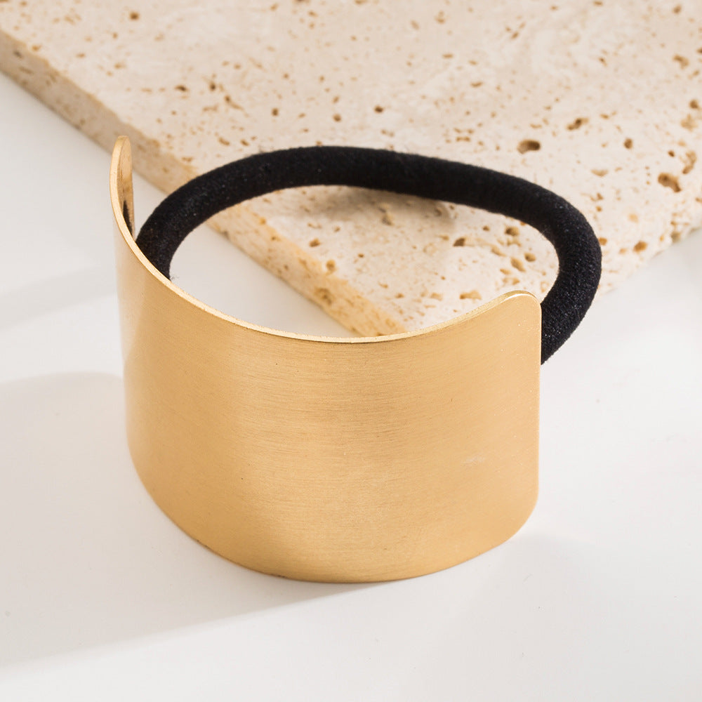 New Style Irregular Metal Scrunchie Hair Accessory For Women In Gold, Perfect For Summer