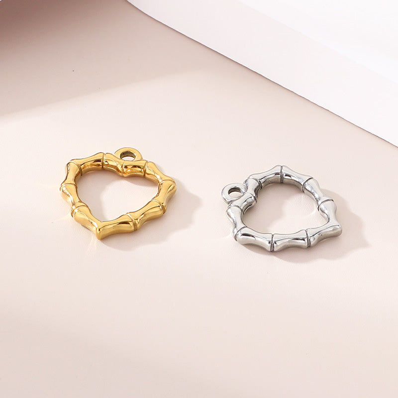 Heart Shape Pendant In 304 Stainless Steel With 18K Real Gold Plated 0.03µm Thick PVD Coated Electroplated Finish, 1 Piece