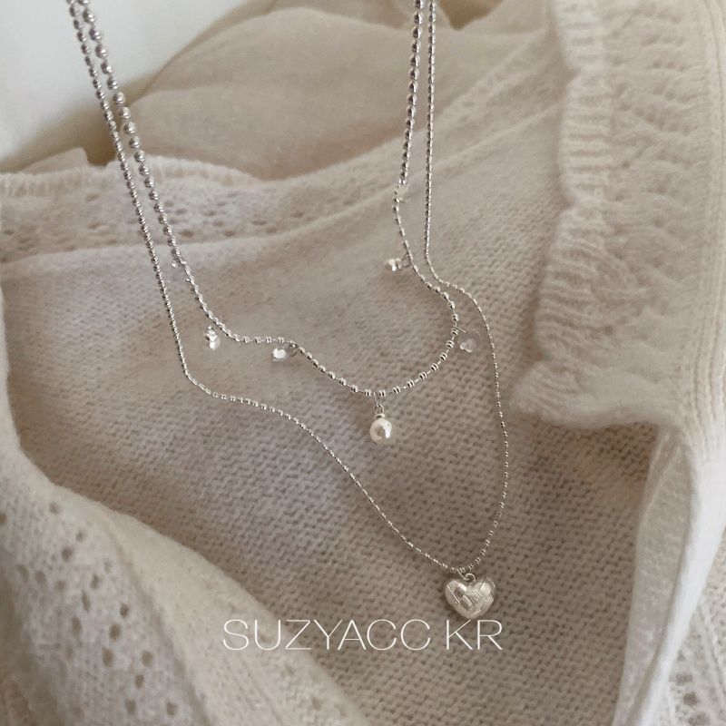 Heart Shape Necklace For Women Featuring Electroplated Alloy Pendant With Rhinestone Inlay