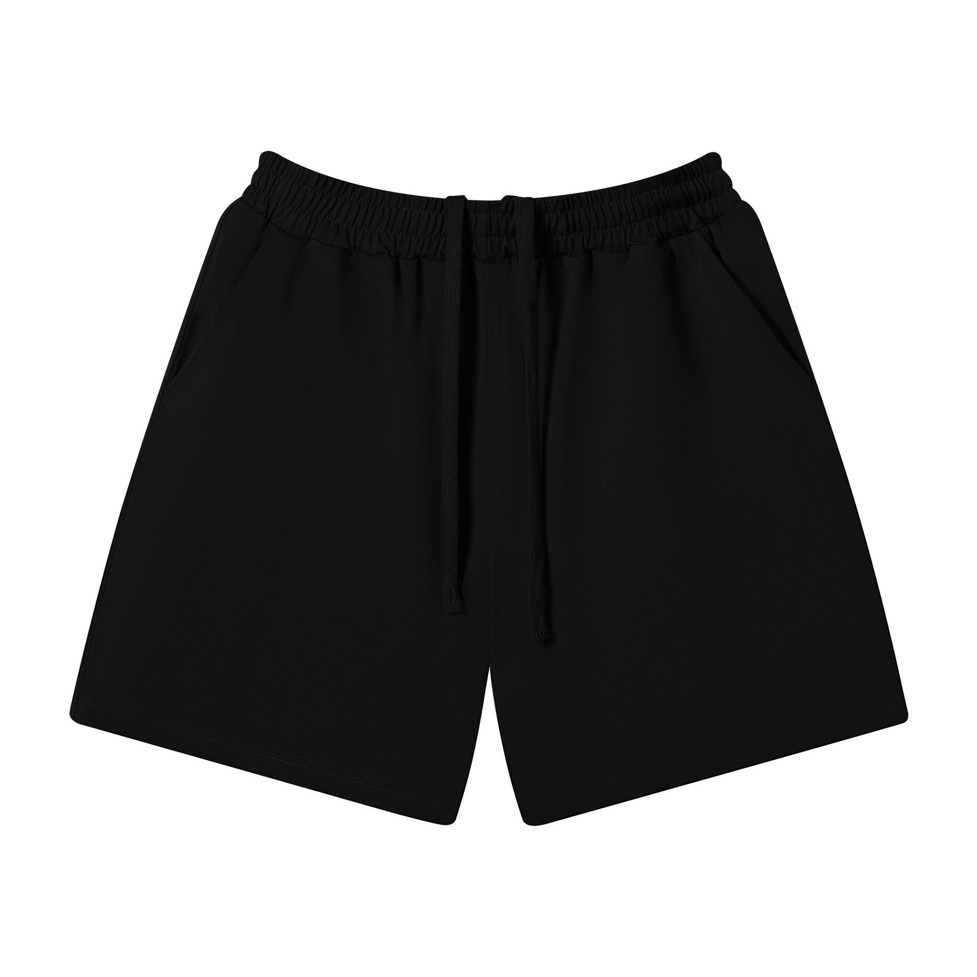 Men's Solid Color Sport Baggy Shorts In Cotton Blends With Elastic Waist For Comfortable Active Wear
