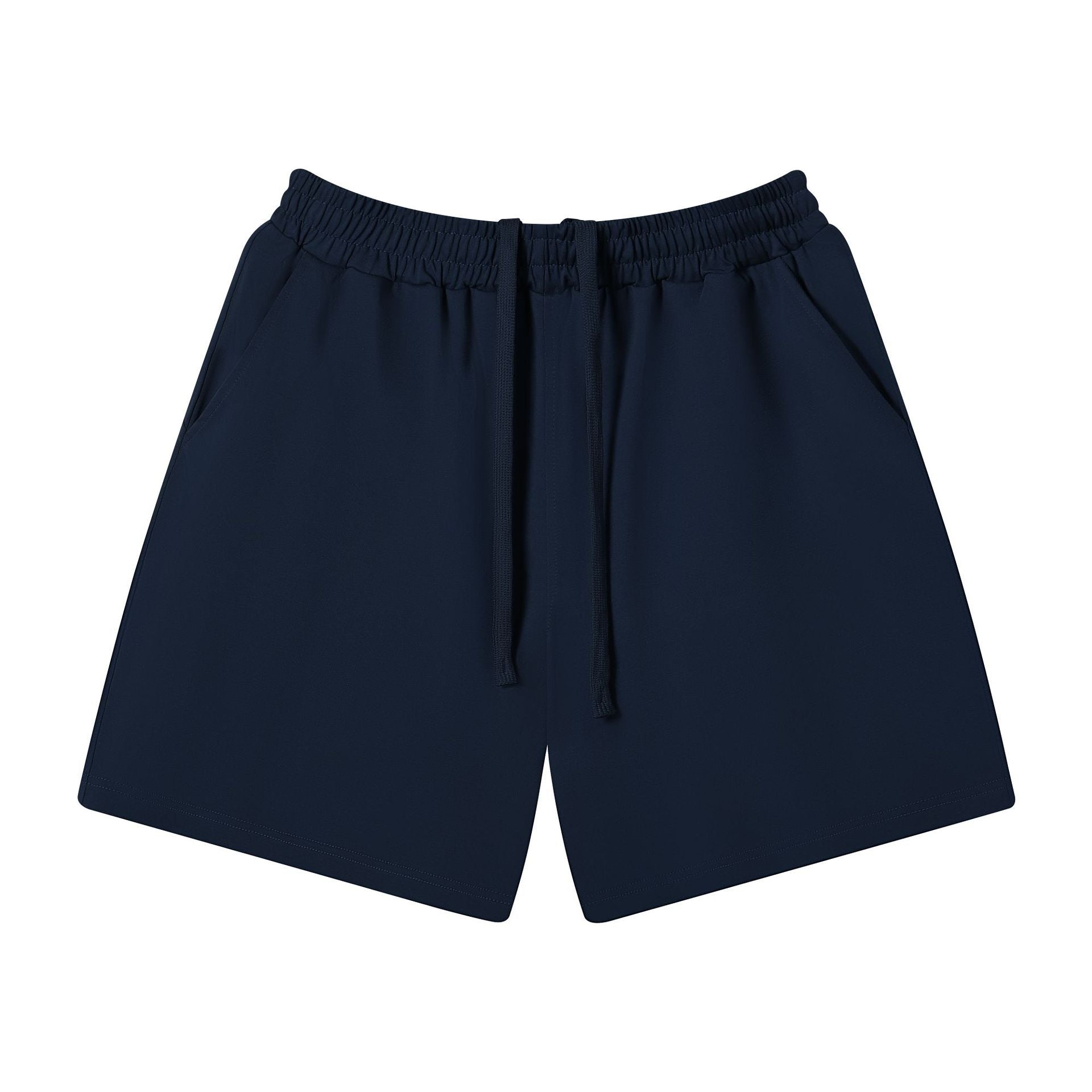 Men's Solid Color Sport Baggy Shorts In Cotton Blends With Elastic Waist For Comfortable Active Wear