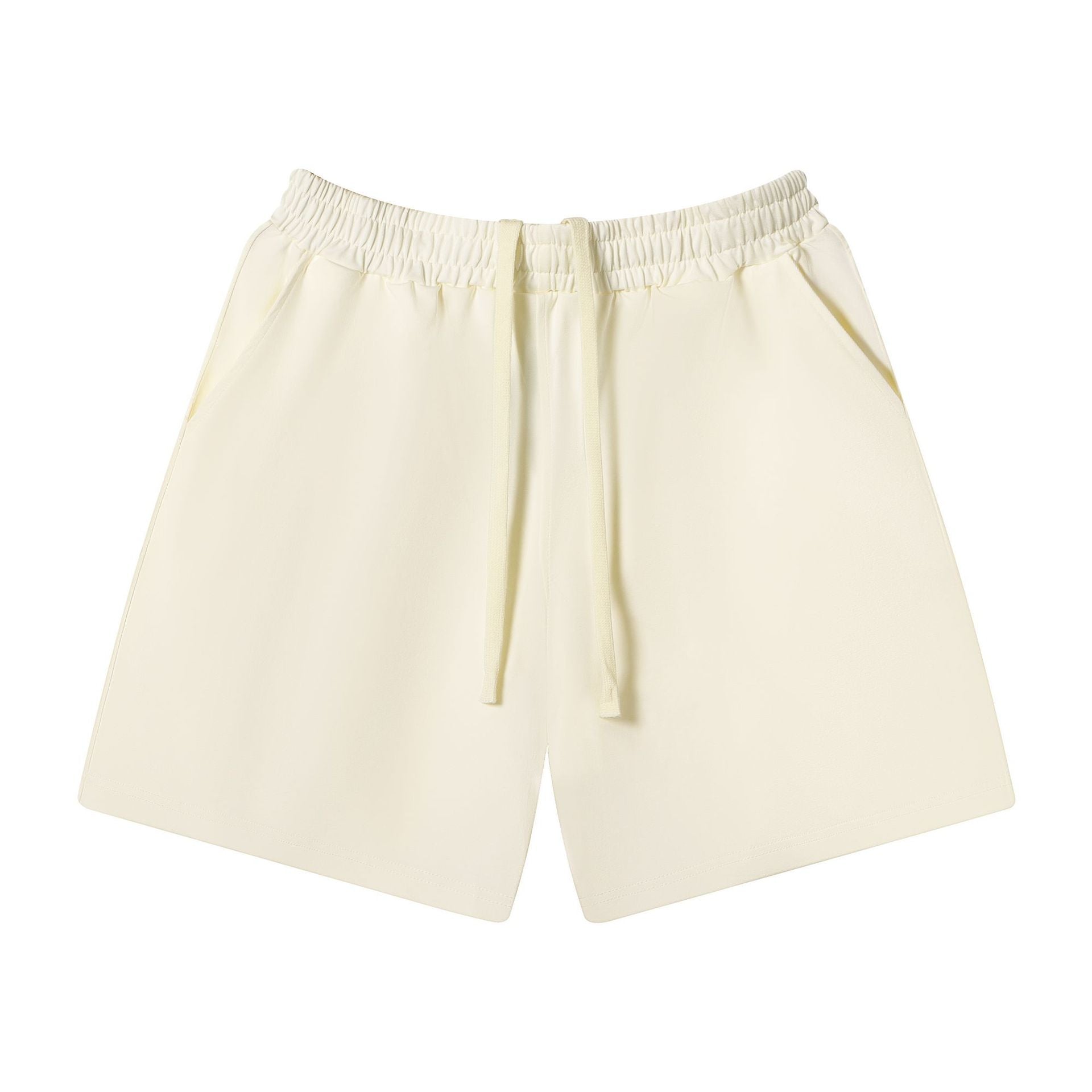 Men's Solid Color Sport Baggy Shorts In Cotton Blends With Elastic Waist For Comfortable Active Wear