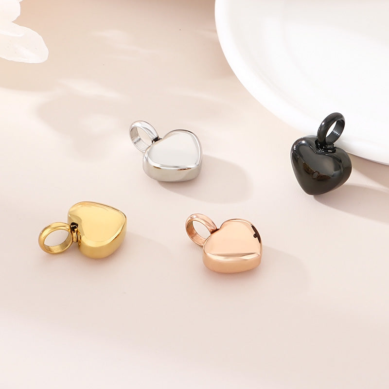 Heart Shape Pendant In 304 Stainless Steel With 18K Real Gold Plated 0.03µm PVD Coated Electroplated Finish, 1 Piece