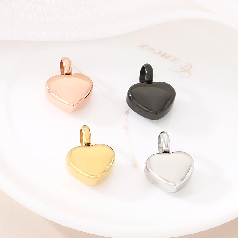 Heart Shape Pendant In 304 Stainless Steel With 18K Real Gold Plated 0.03µm PVD Coated Electroplated Finish, 1 Piece
