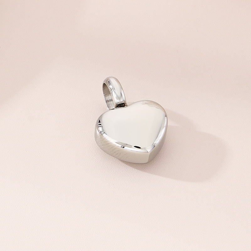 Heart Shape Pendant In 304 Stainless Steel With 18K Real Gold Plated 0.03µm PVD Coated Electroplated Finish, 1 Piece