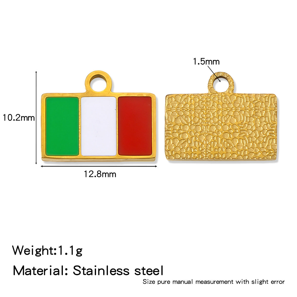 National Flag Pendant Made Of 304 Stainless Steel Featuring Enamel Craftsmanship