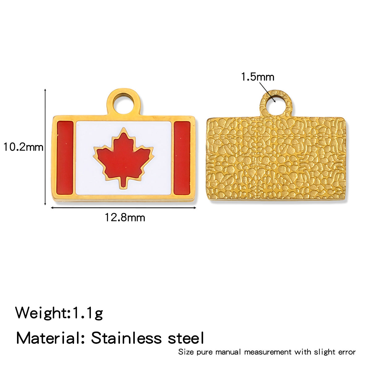 National Flag Pendant Made Of 304 Stainless Steel Featuring Enamel Craftsmanship