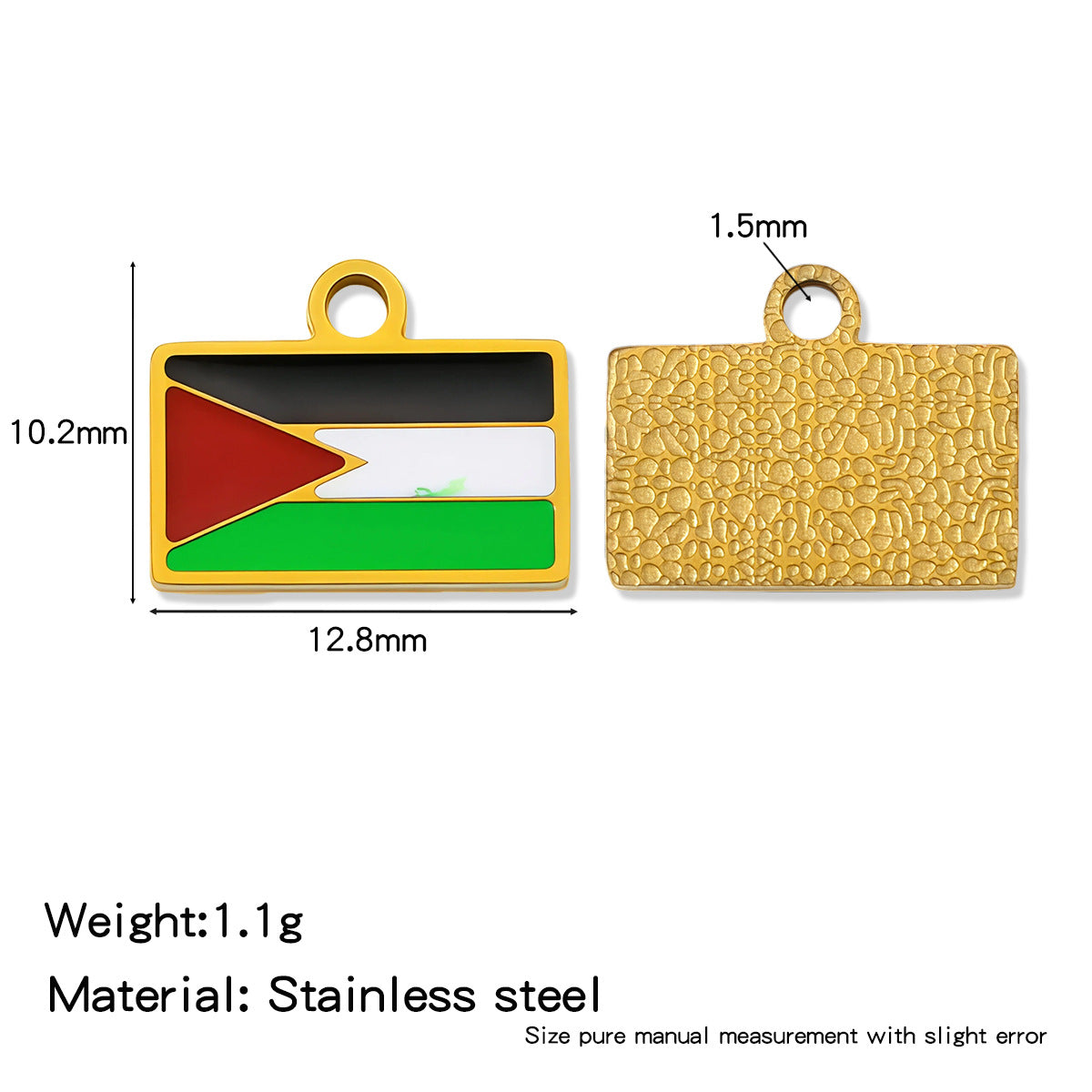 National Flag Pendant Made Of 304 Stainless Steel Featuring Enamel Craftsmanship