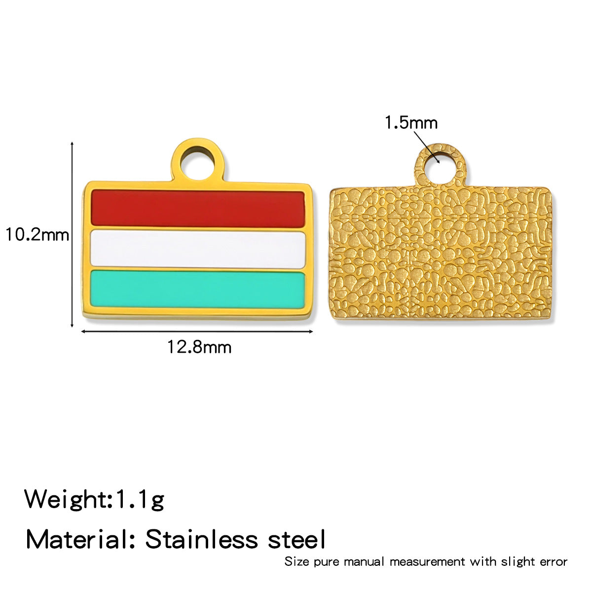 National Flag Pendant Made Of 304 Stainless Steel Featuring Enamel Craftsmanship
