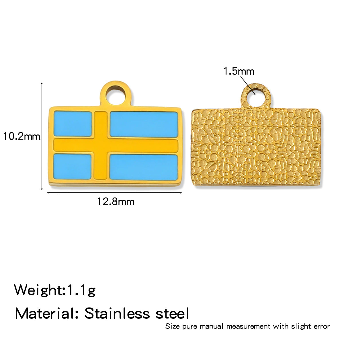 National Flag Pendant Made Of 304 Stainless Steel Featuring Enamel Craftsmanship