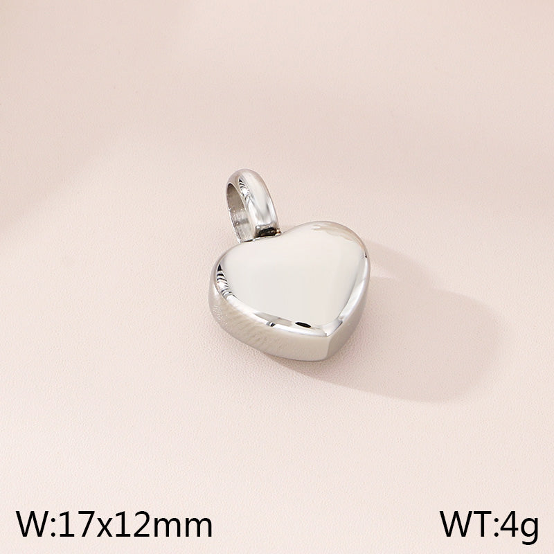 Heart Shape Pendant In 304 Stainless Steel With 18K Real Gold Plated 0.03µm PVD Coated Electroplated Finish, 1 Piece