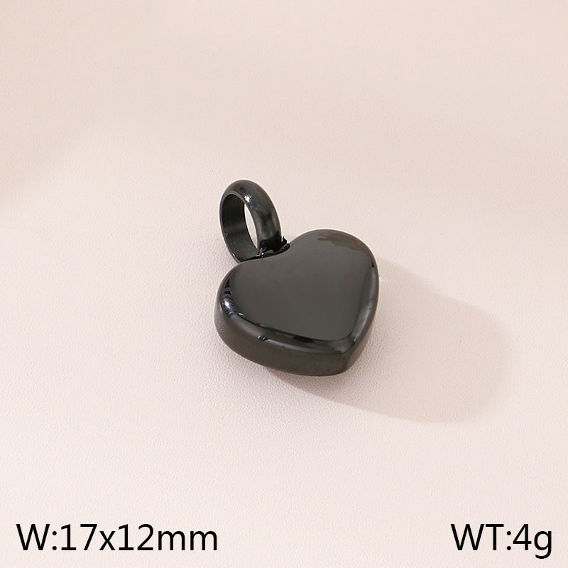 Heart Shape Pendant In 304 Stainless Steel With 18K Real Gold Plated 0.03µm PVD Coated Electroplated Finish, 1 Piece