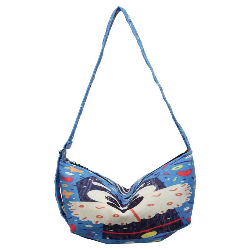 Cartoon Dumpling Shape Shoulder Bag For Women In Polyester With Single Shoulder Strap, Perfect For Spring