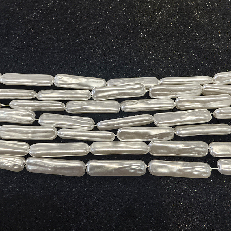 Irregular Plastic Beads For Jewelry Making With Stoving Varnish, Baroque Style Loose Beads