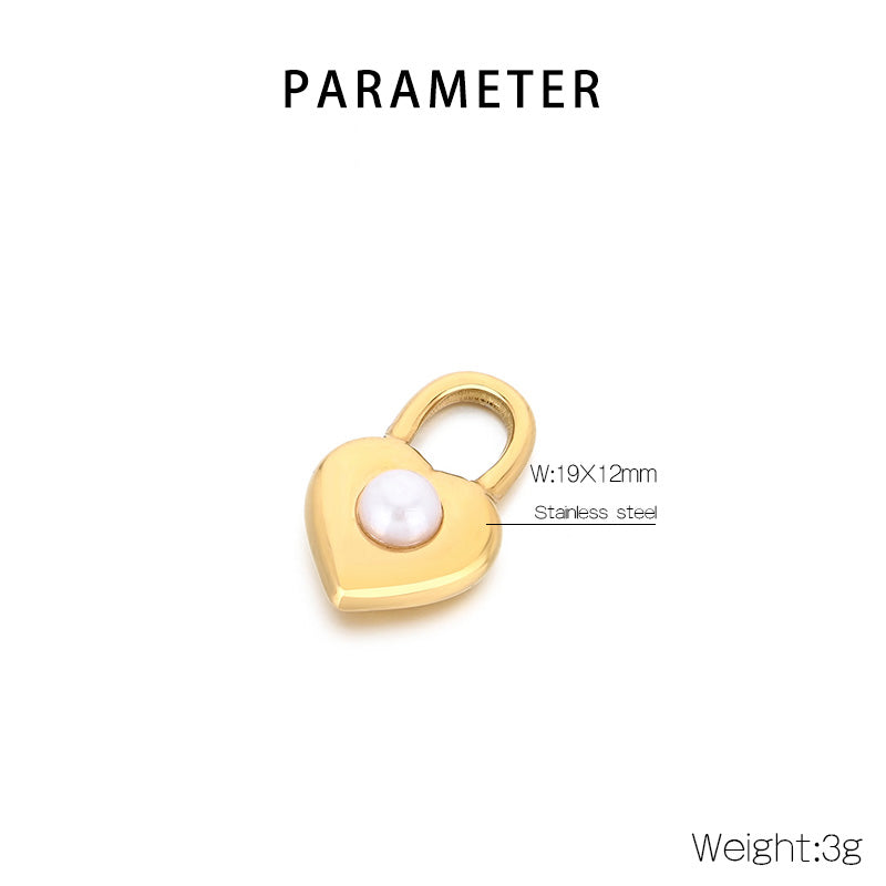 Heart Shape Pendant In 304 Stainless Steel With 18K Real Gold Plated 0.03µm Thick PVD Coated Electroplated Finish, 1 Piece