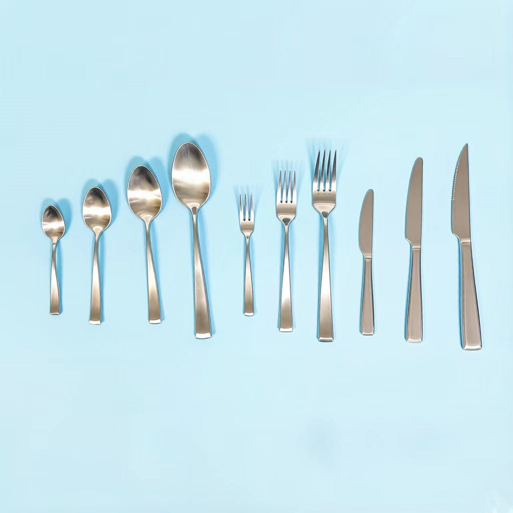 Cute Solid Color Tableware Set For Birthday Celebrations, Including Western Style Knife, Fork, And Spoon