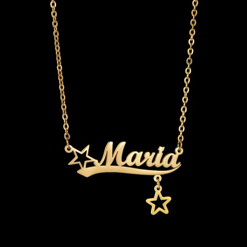 Heart Shape Pendant Necklace In Real Gold Plated 304 Stainless Steel With Unisex Cable Chain