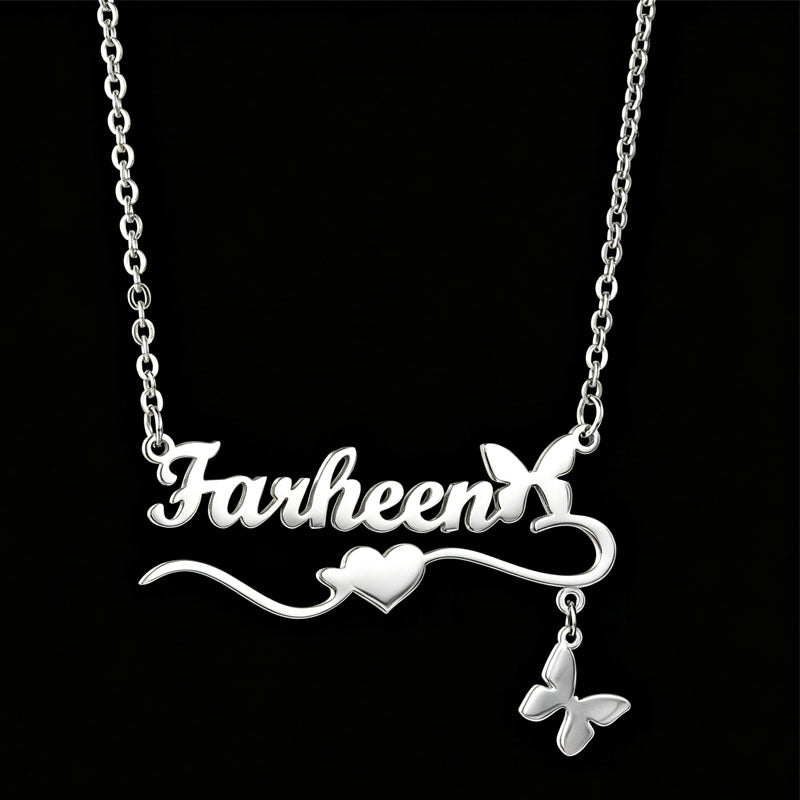 Heart Shape Pendant Necklace In Real Gold Plated 304 Stainless Steel With Unisex Cable Chain