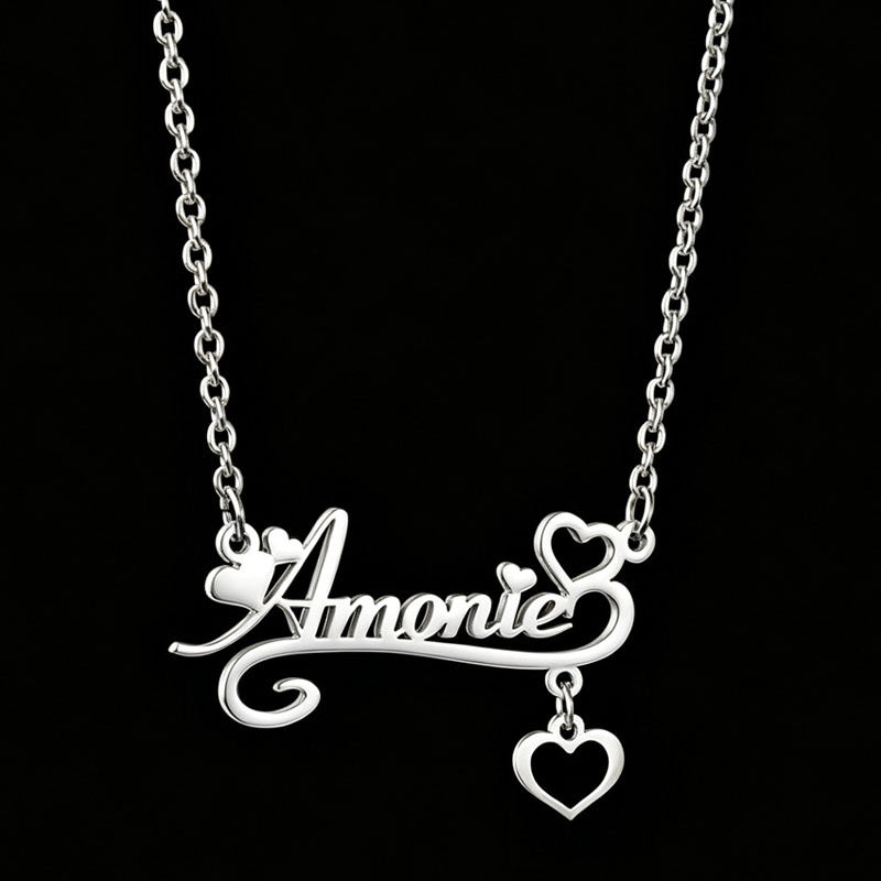Heart Shape Pendant Necklace In Real Gold Plated 304 Stainless Steel With Unisex Cable Chain