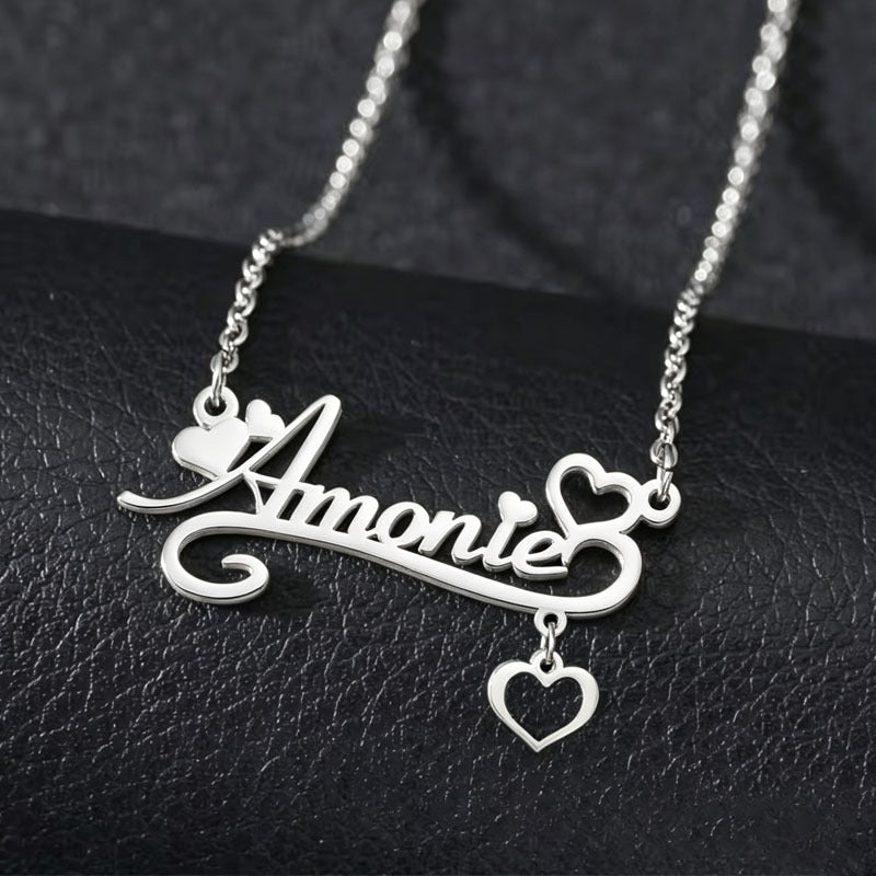 Heart Shape Pendant Necklace In Real Gold Plated 304 Stainless Steel With Unisex Cable Chain