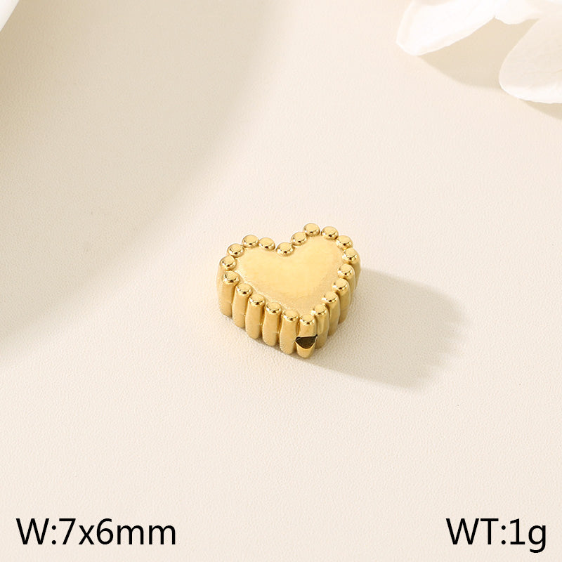 Heart Shape Pendant In 304 Stainless Steel With 18K Real Gold Plated 0.03µm PVD Coated Electroplated Finish, 1 Piece