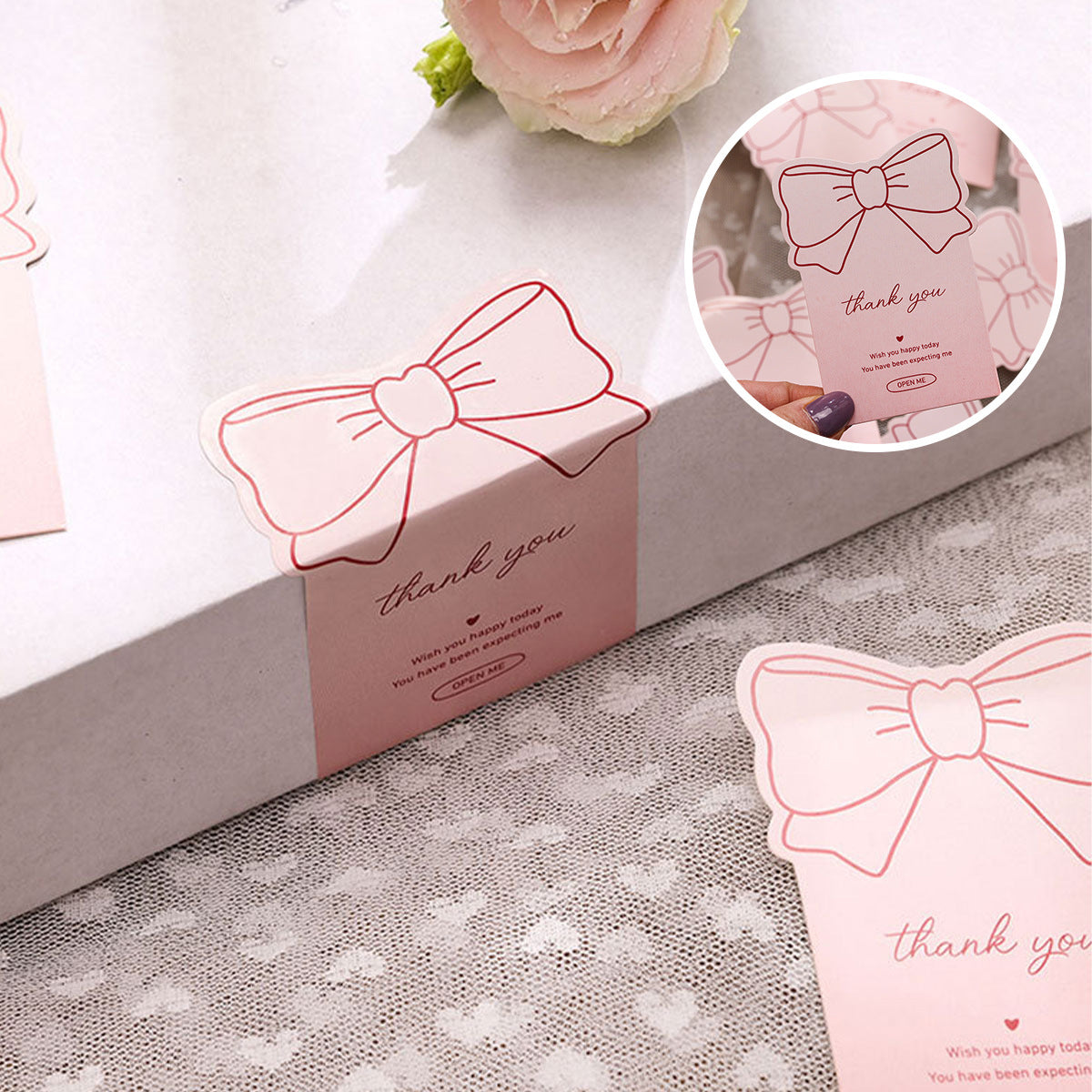 Bow Tie PVC Self-Adhesive Stickers, Stylish And Durable Decorative Stationery