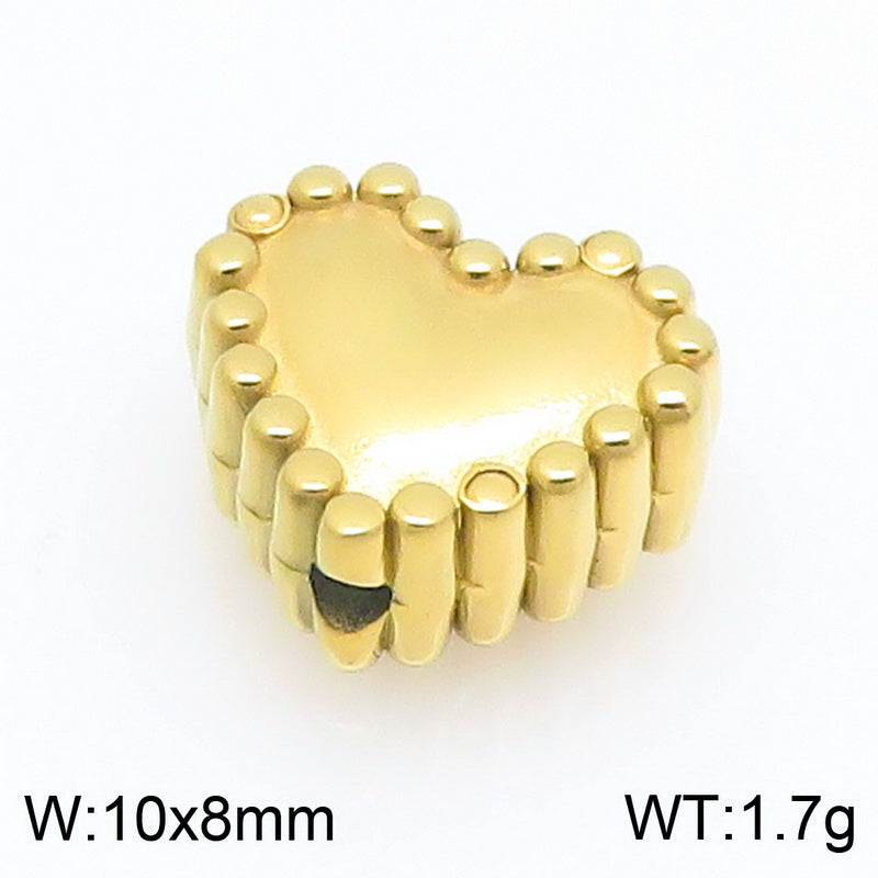 Heart Shape Pendant In 304 Stainless Steel With 18K Real Gold Plated 0.03µm PVD Coated Electroplated Finish, 1 Piece