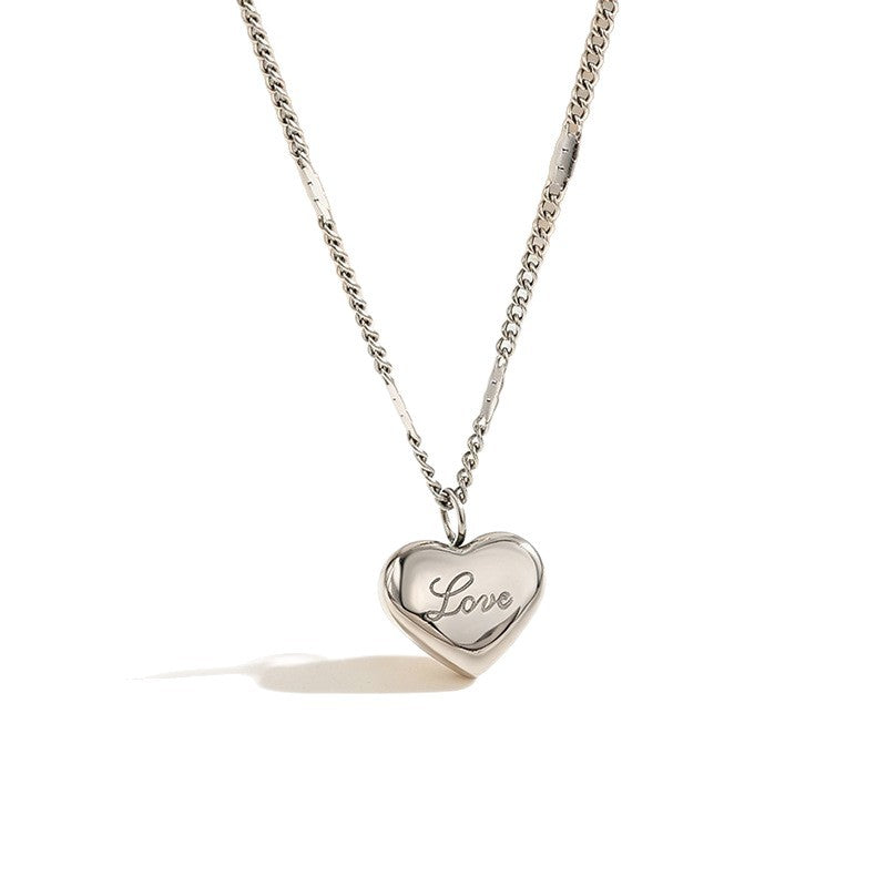 Heart Shape Necklace For Women Featuring Titanium Steel Pendant With 18K Real Gold Plated PVD Coating