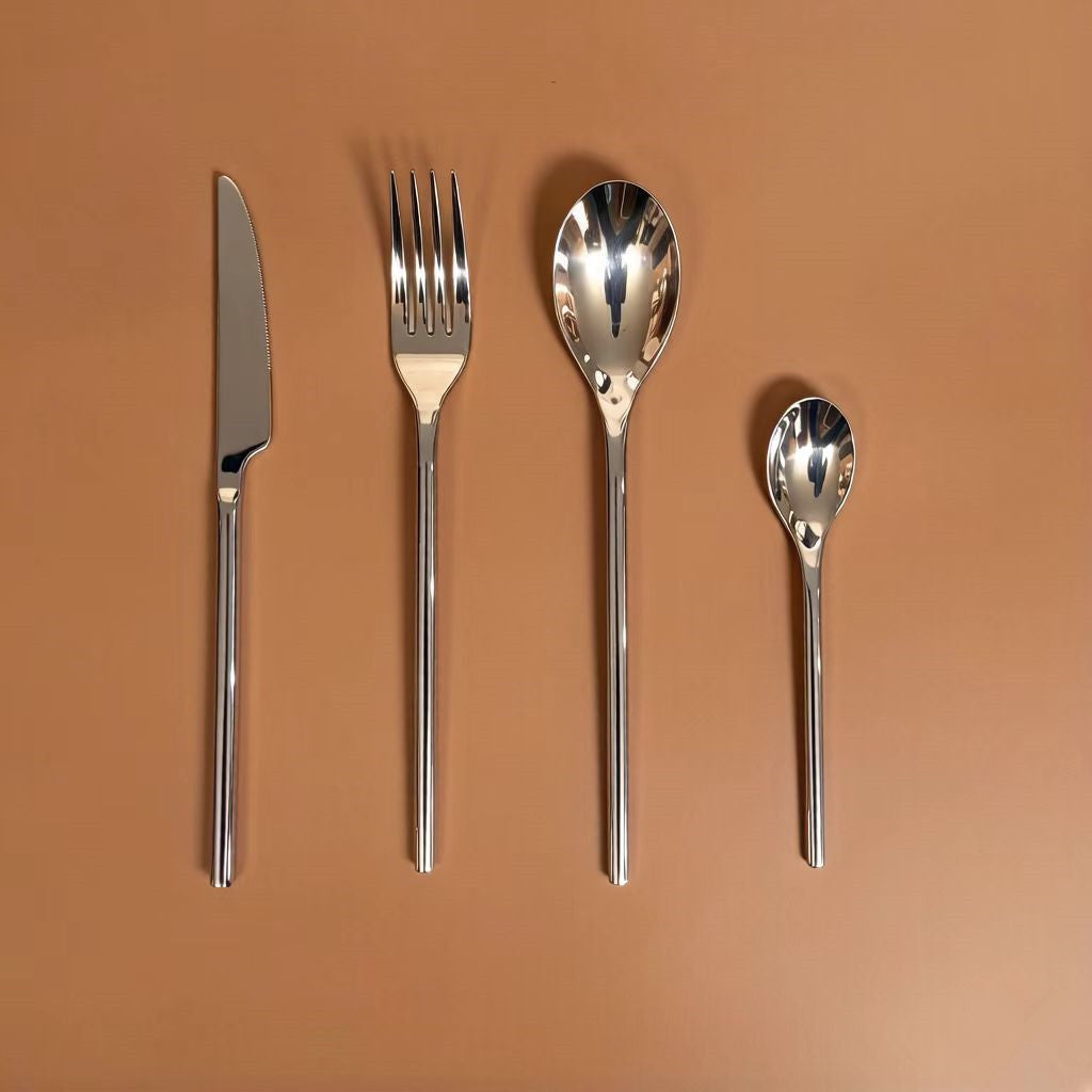 Birthday Tableware Set Featuring 304 Stainless Steel Inner Liner, Ideal For Western Dining With Knives, Forks, And Spoons