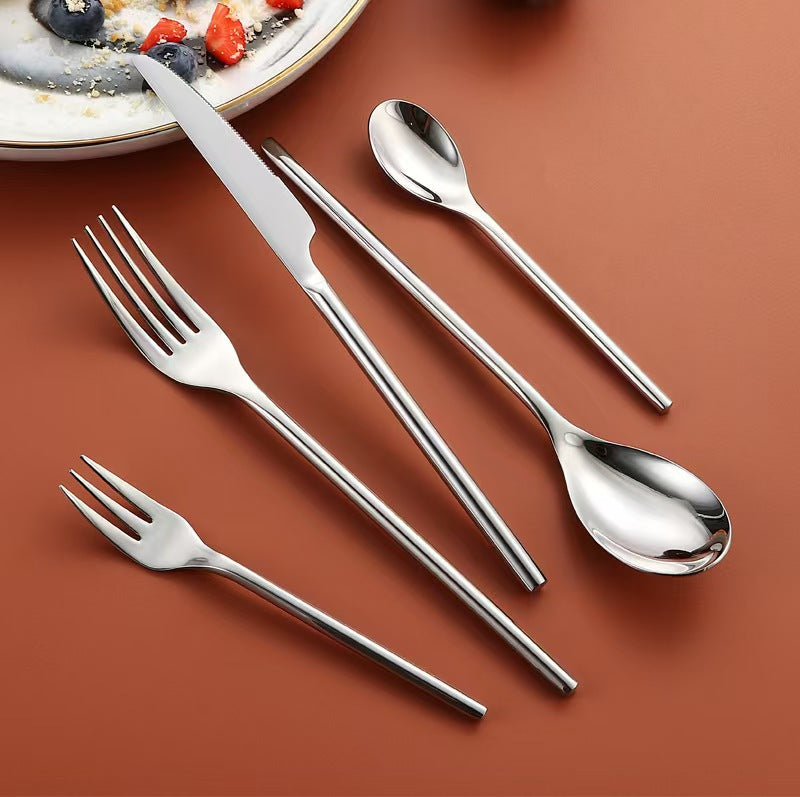 Birthday Tableware Set Featuring 304 Stainless Steel Inner Liner, Ideal For Western Dining With Knives, Forks, And Spoons