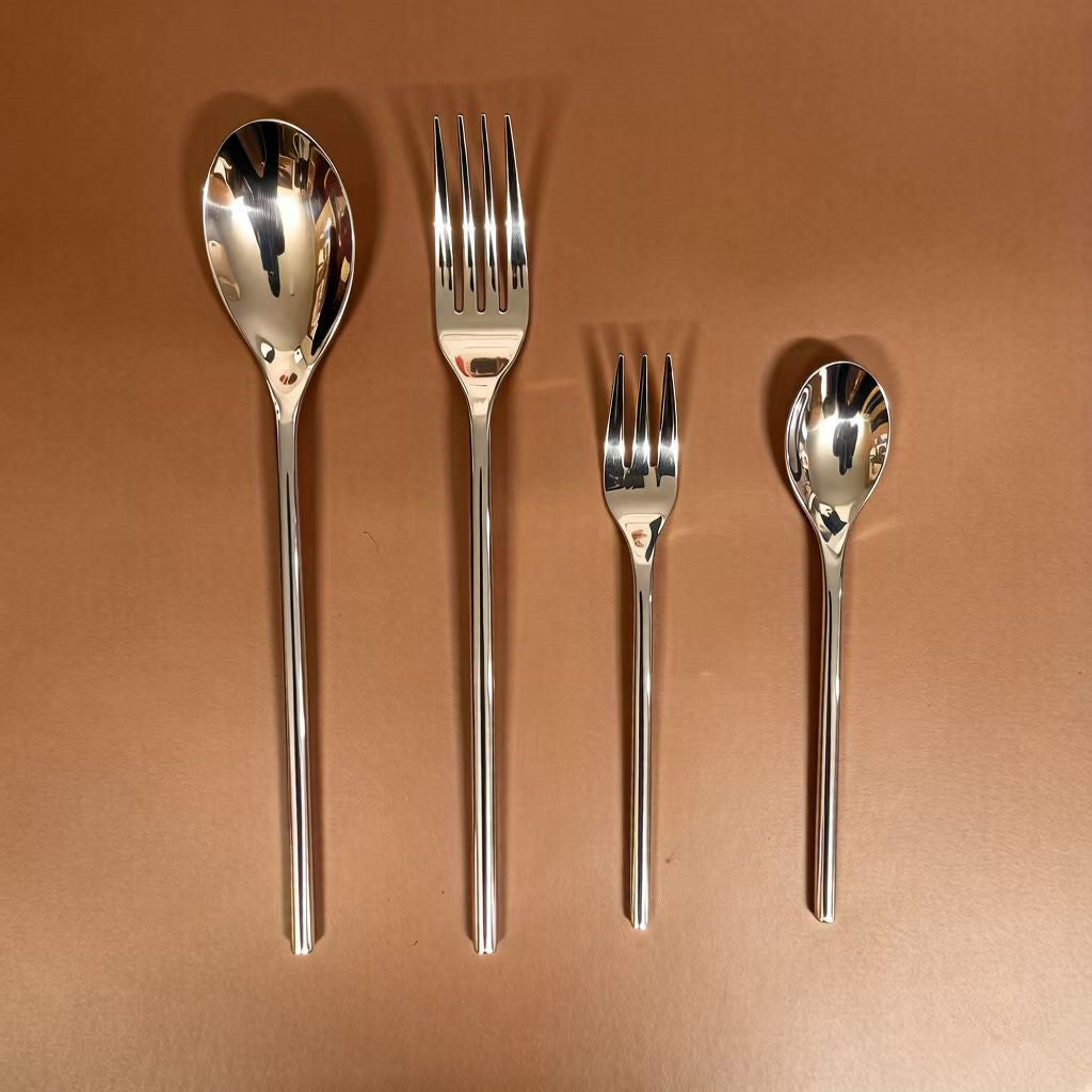 Birthday Tableware Set Featuring 304 Stainless Steel Inner Liner, Ideal For Western Dining With Knives, Forks, And Spoons