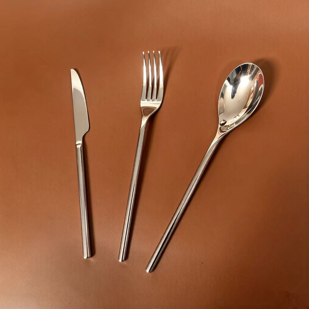 Birthday Tableware Set Featuring 304 Stainless Steel Inner Liner, Ideal For Western Dining With Knives, Forks, And Spoons