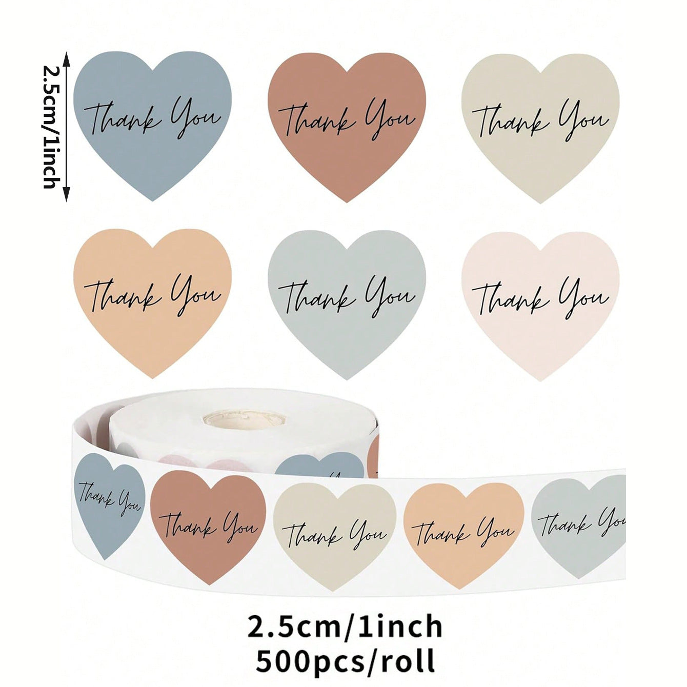 Heart Shape Paper Stickers, Perfect For Decorating Stationery And Crafts